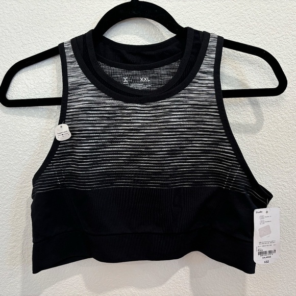 Xersion Women’s Size XXL Medium Support Double Quick Dry  Sports Bra Black NEW - Picture 1 of 7
